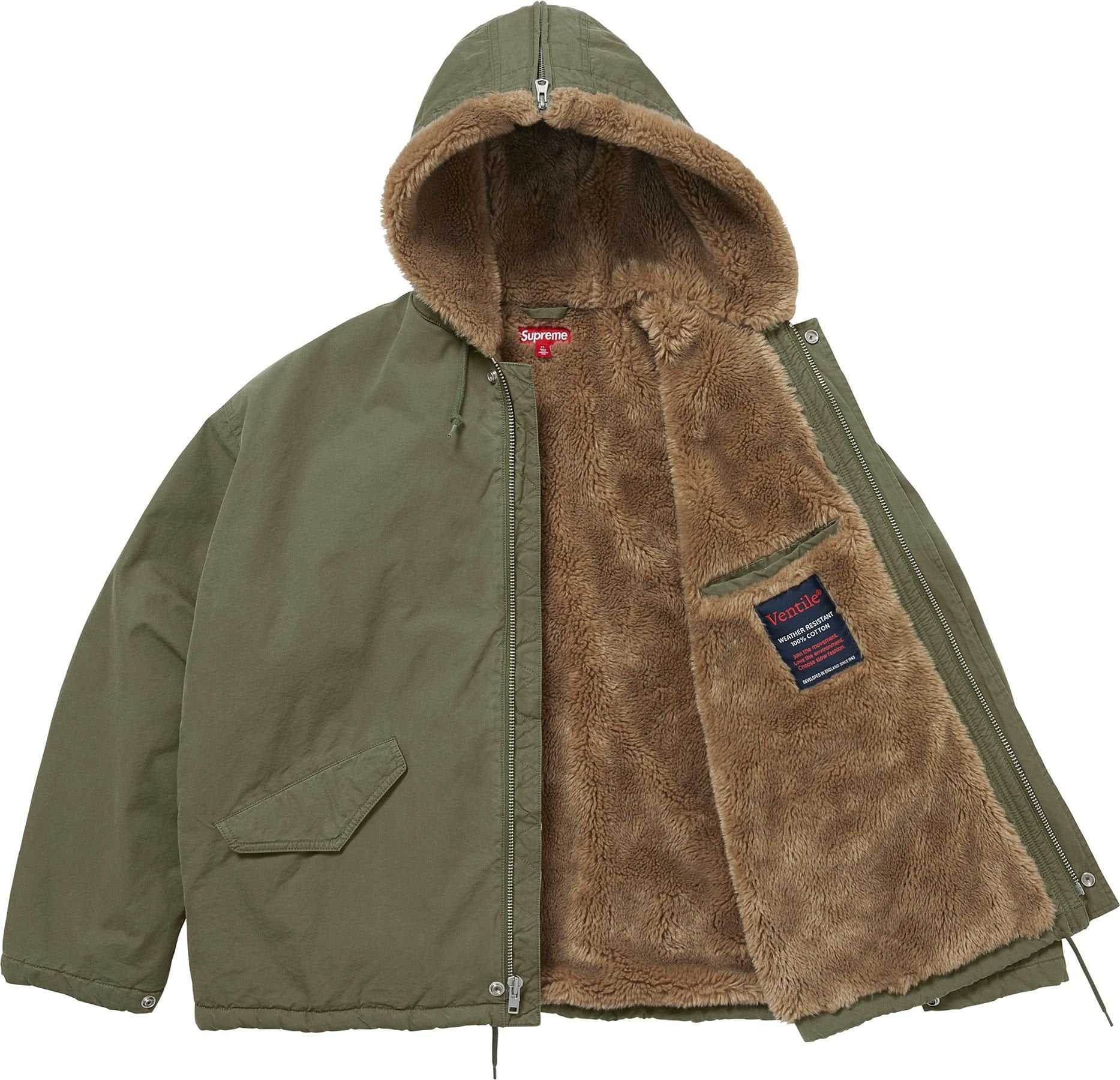 Fur Lined Hooded Field Jacket view 4